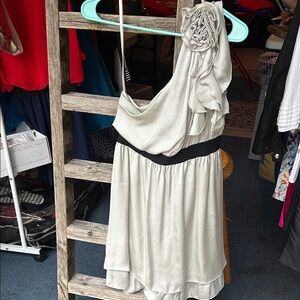 Ya Los Angeles One Shoulder Dress in Cream and Black